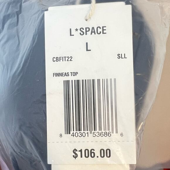 NWT l*space Finneas Bikini Top Slate Lily sz L Triangle Bralette Adjustable Chic - Picture 7 of 7